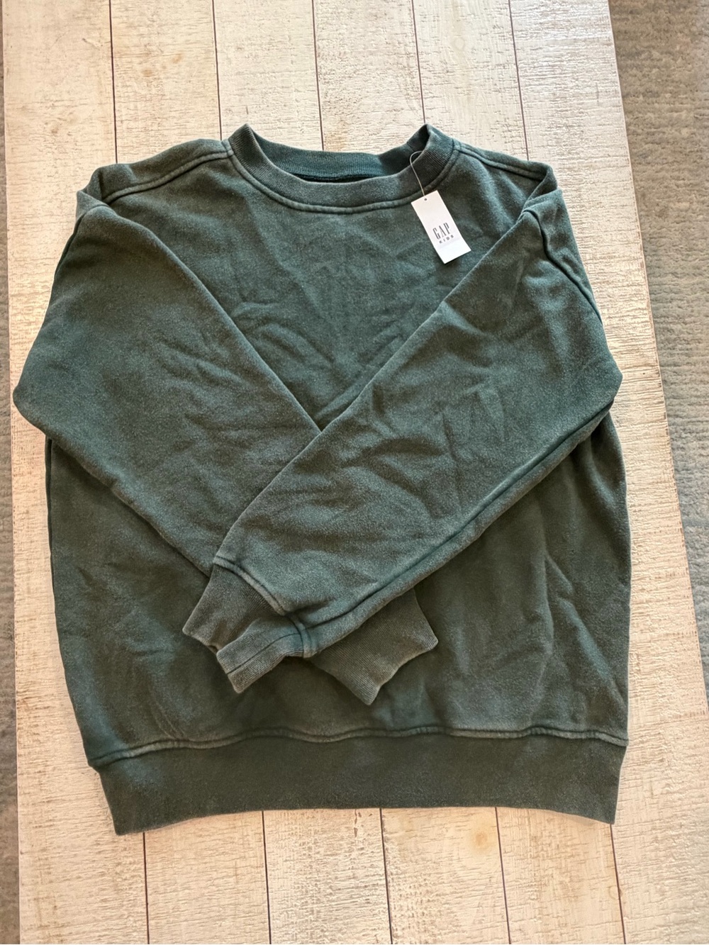 GAP Boys XL (12) Forest Green Crewneck Sweatshirt NWT